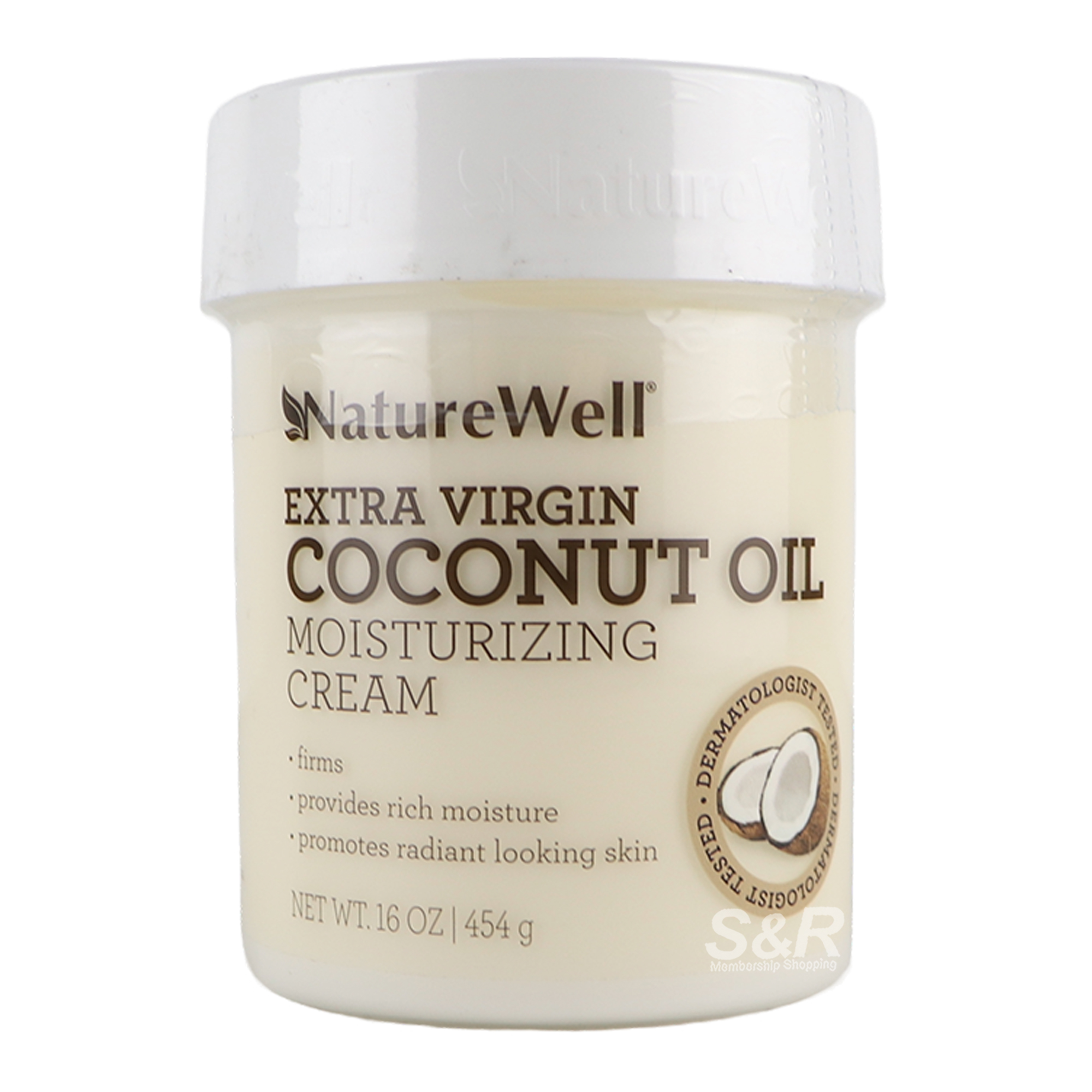 NatureWell Extra Virgin Coconut Oil Moisturizing Cream 454g